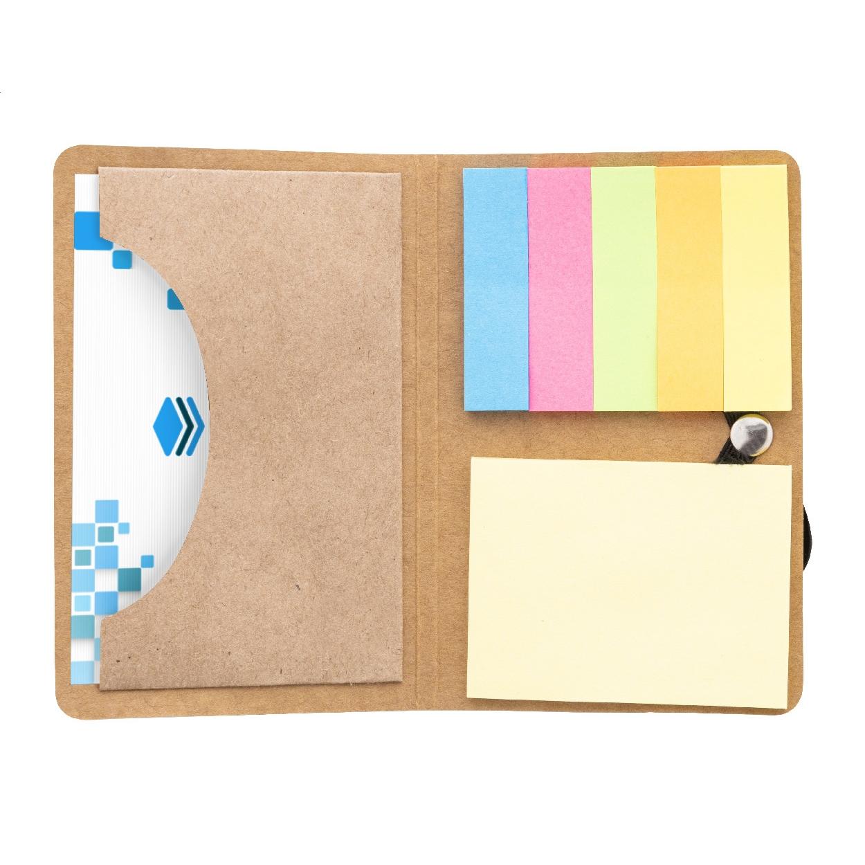 Blocnotes autoadeziv cu suport de card Cardnot natural