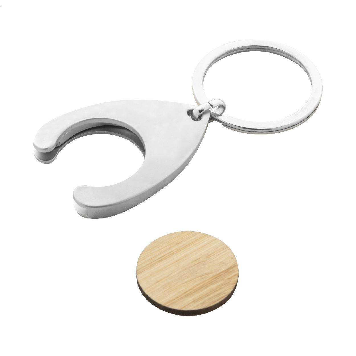 Breloc cu fisă pentru cărucior Zoinc natural argintiu