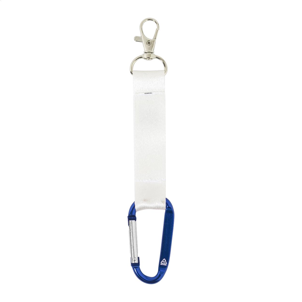 Breloc personalizat, RPET SuboRing Double Albastru