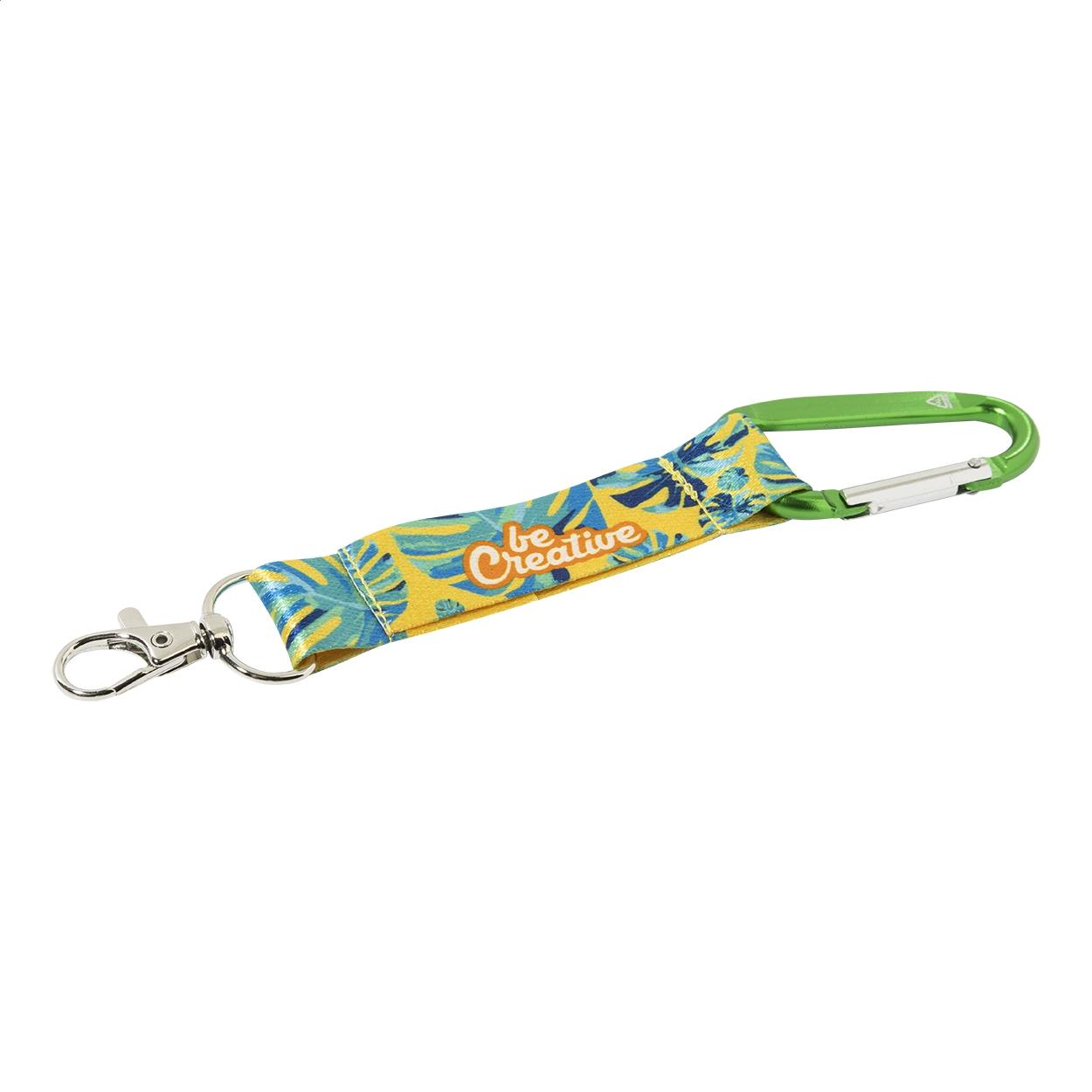 Breloc personalizat, RPET SuboRing Double Verde