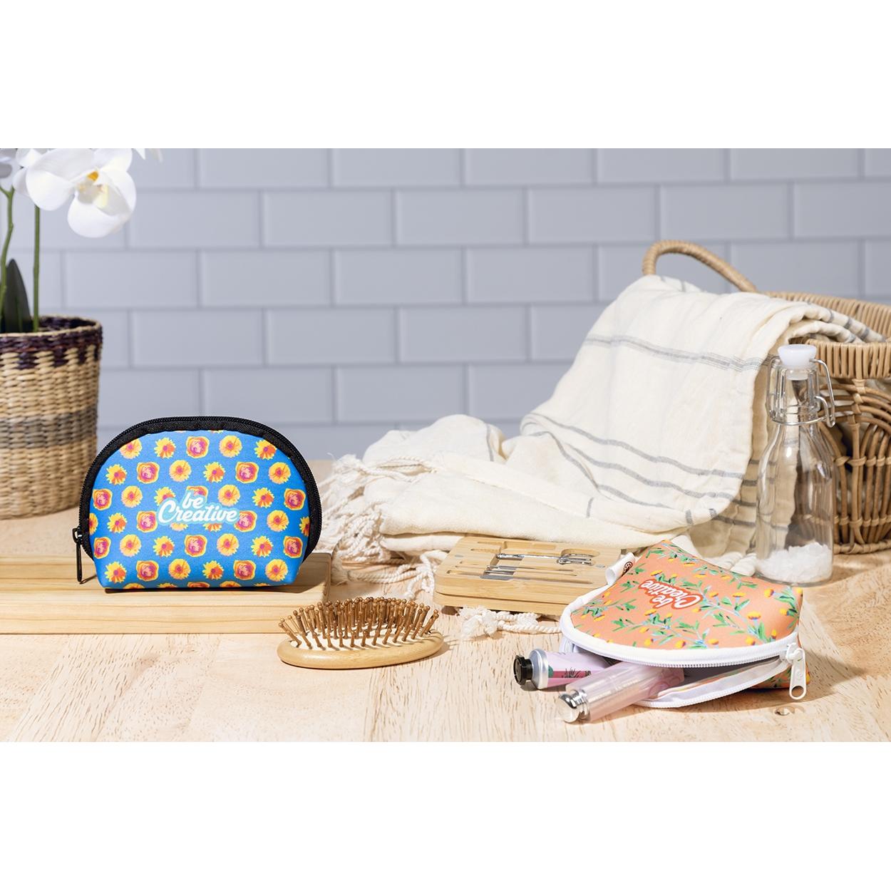 Geantă cosmetică personalizată, RPET CreaBeauty Soft S Negru