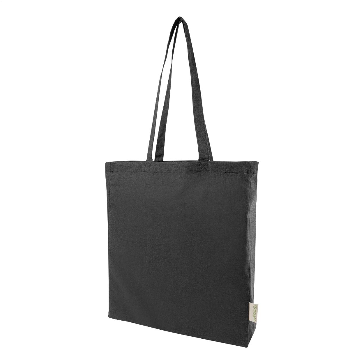 Sacoșă de cumpărături din bumbac reciclat Guspex Hue Negru