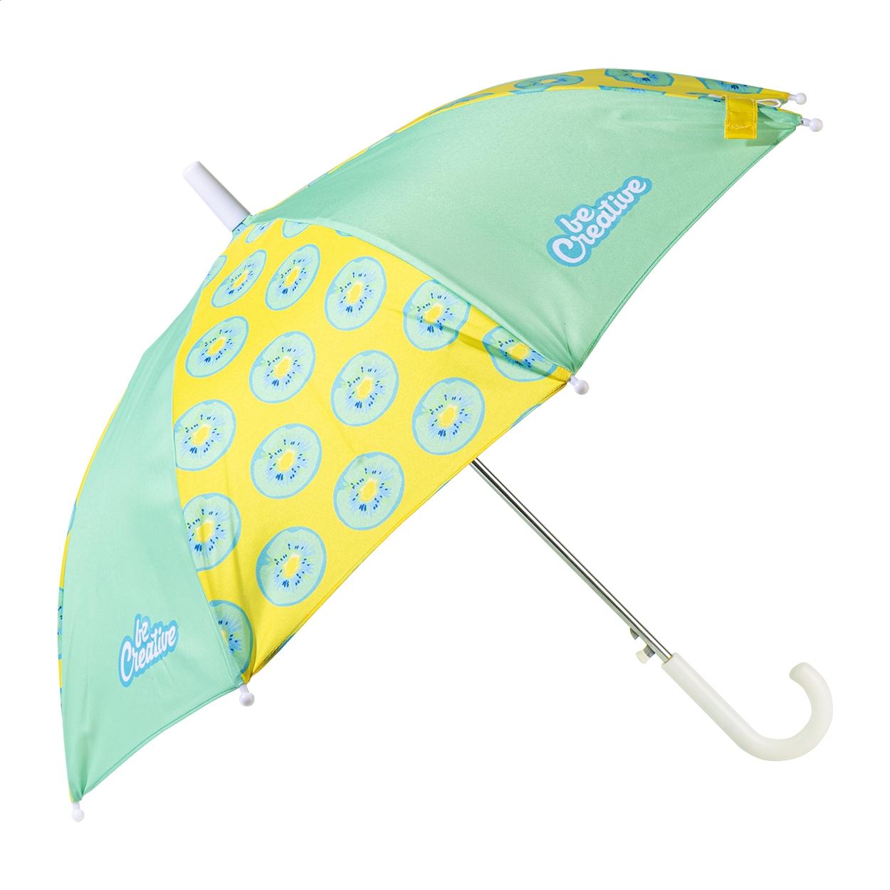 Umbrelă personalizată RPET pentru copii CreaRain Junior Alb
