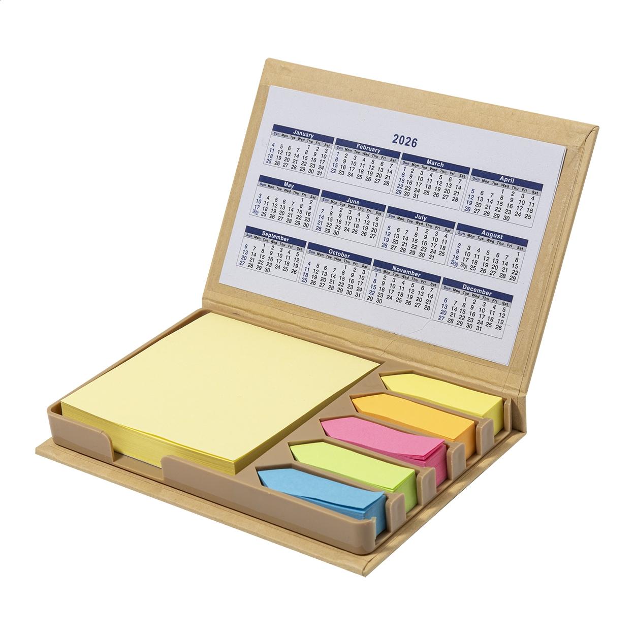 Agendă calendar cu note autoadezive Calenot natural