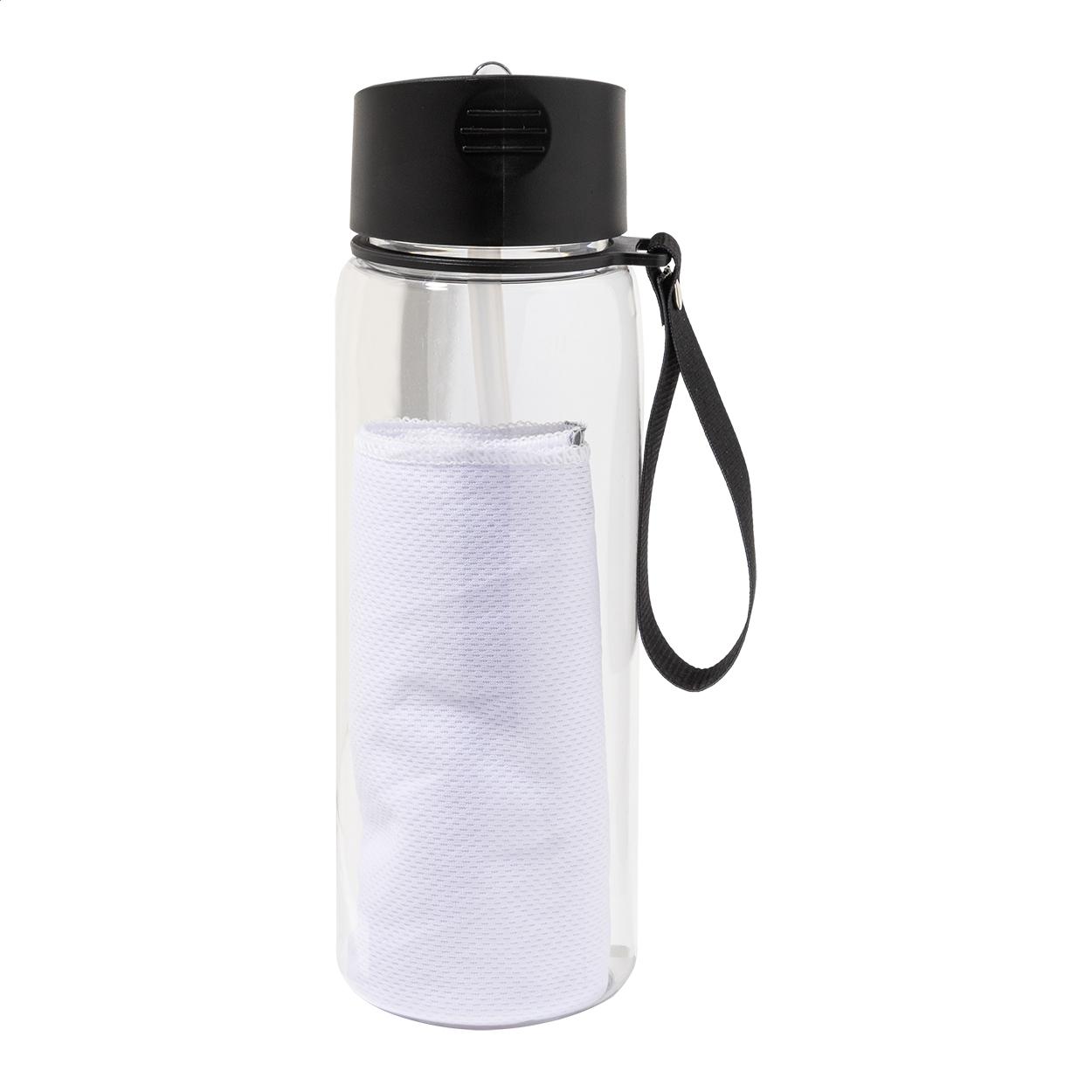 Sticlă sport RPET cu prosop Fitmax