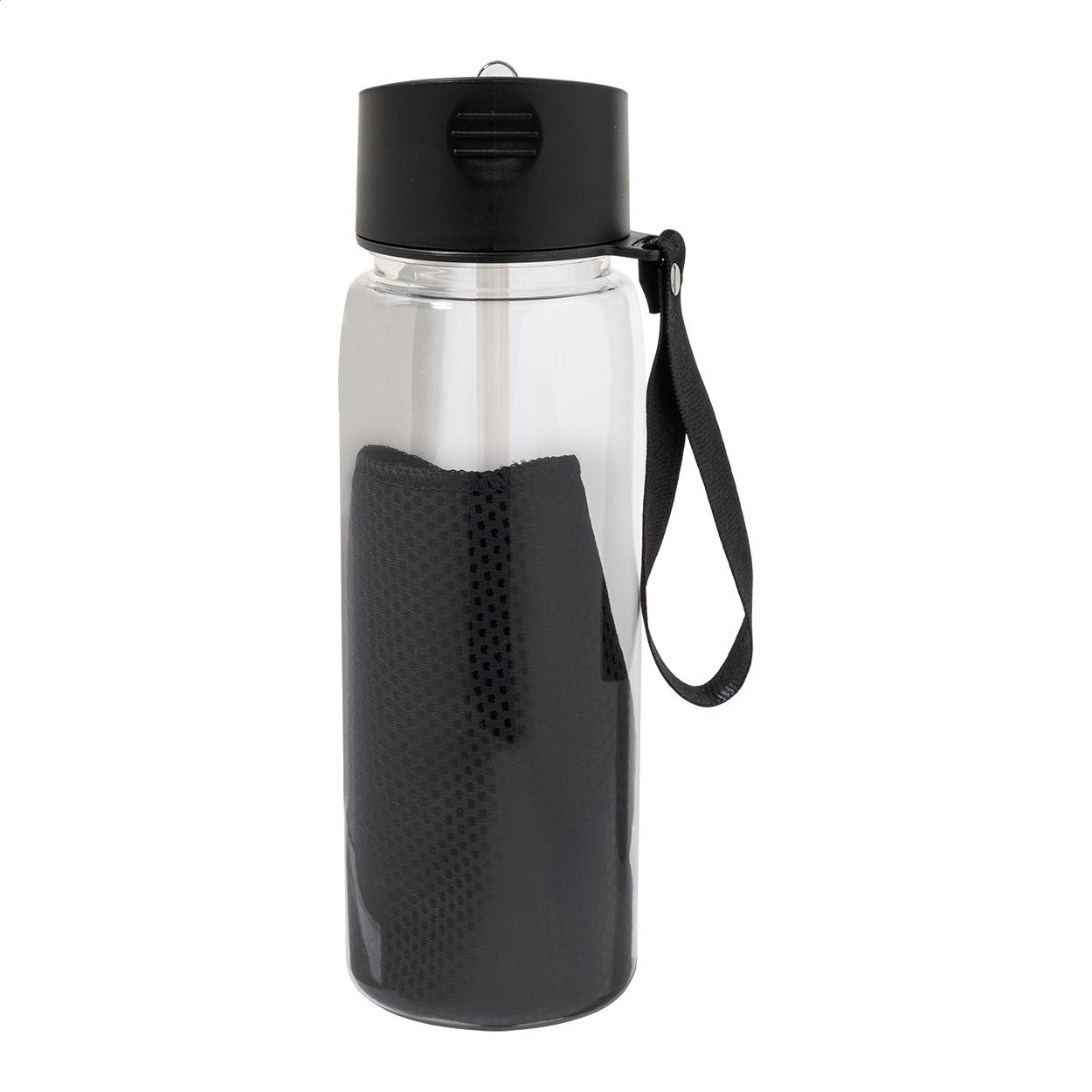 Sticlă sport RPET cu prosop Fitmax