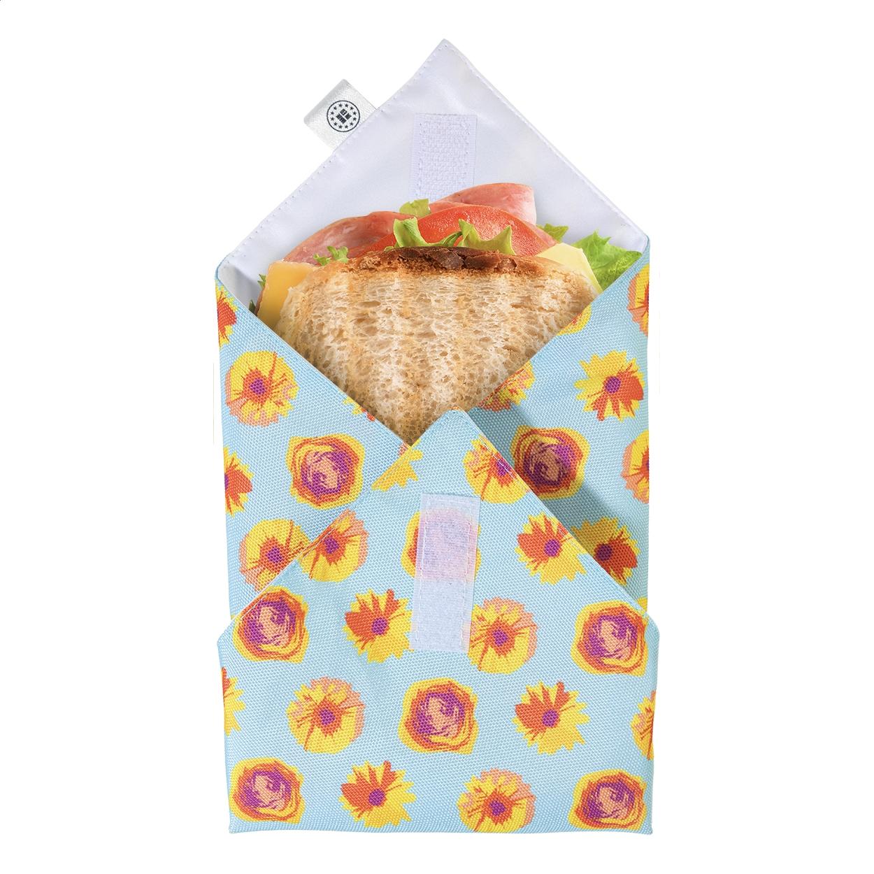 Ambalaj sandwich personalizat, RPET CreaSnack Fold Alb