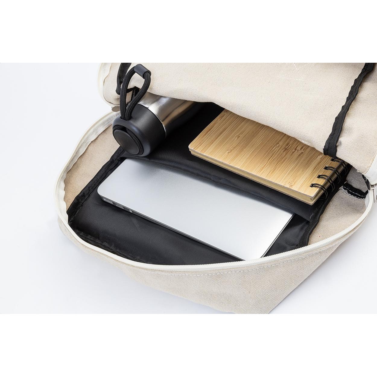Rucsac din pânză reciclată Rekan Back natural