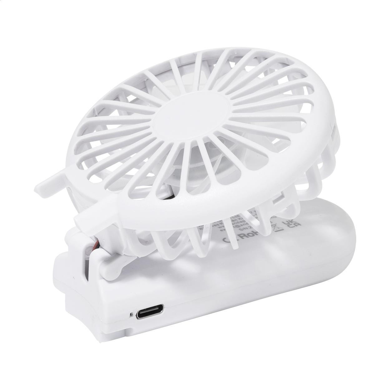 Ventilator de mână reîncărcabil, RABS Chilly Alb