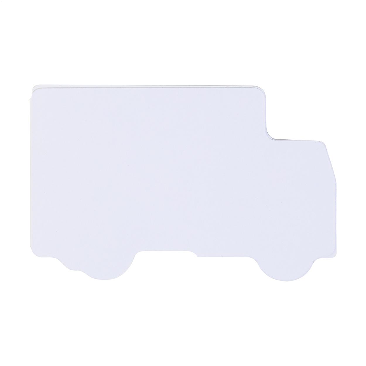 Notes cu file autoadezive personalizate CreaStick Truck Alb