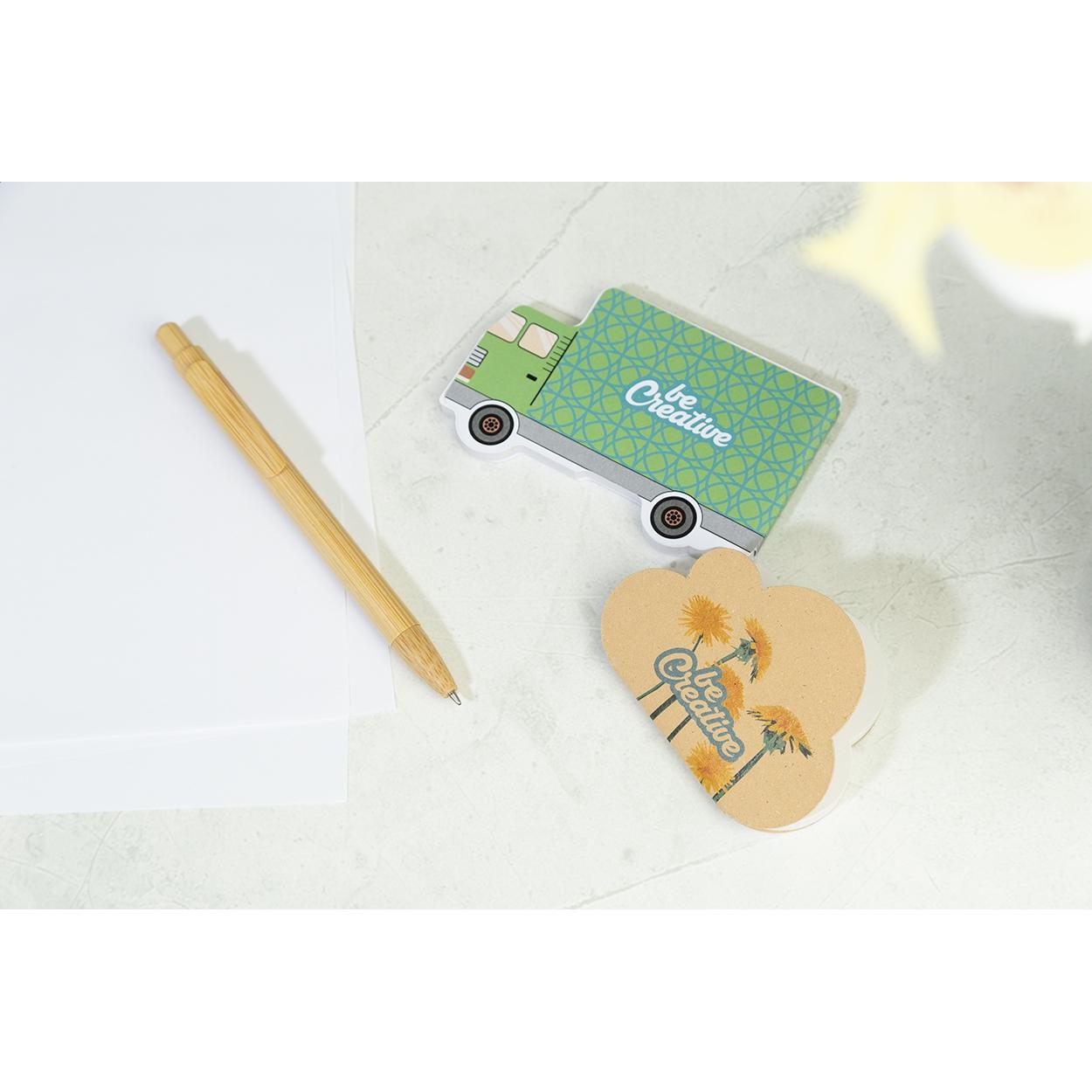 Notes cu file autoadezive personalizate CreaStick Truck Alb