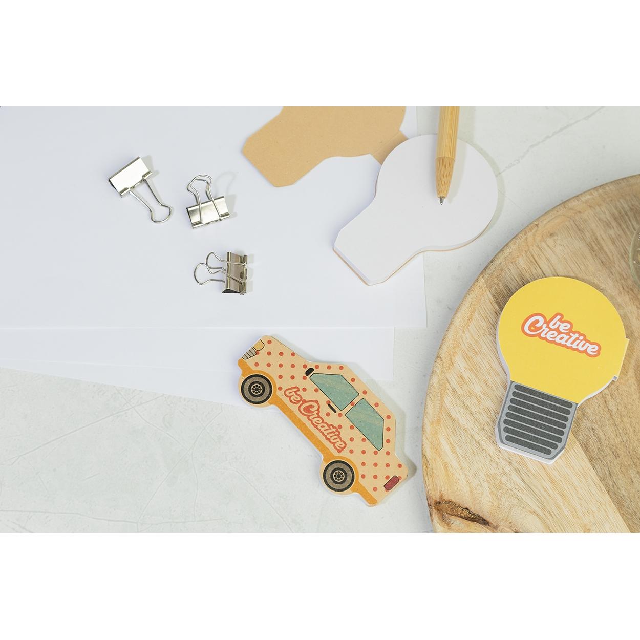Notes cu file autoadezive personalizate CreaStick Bulb Alb