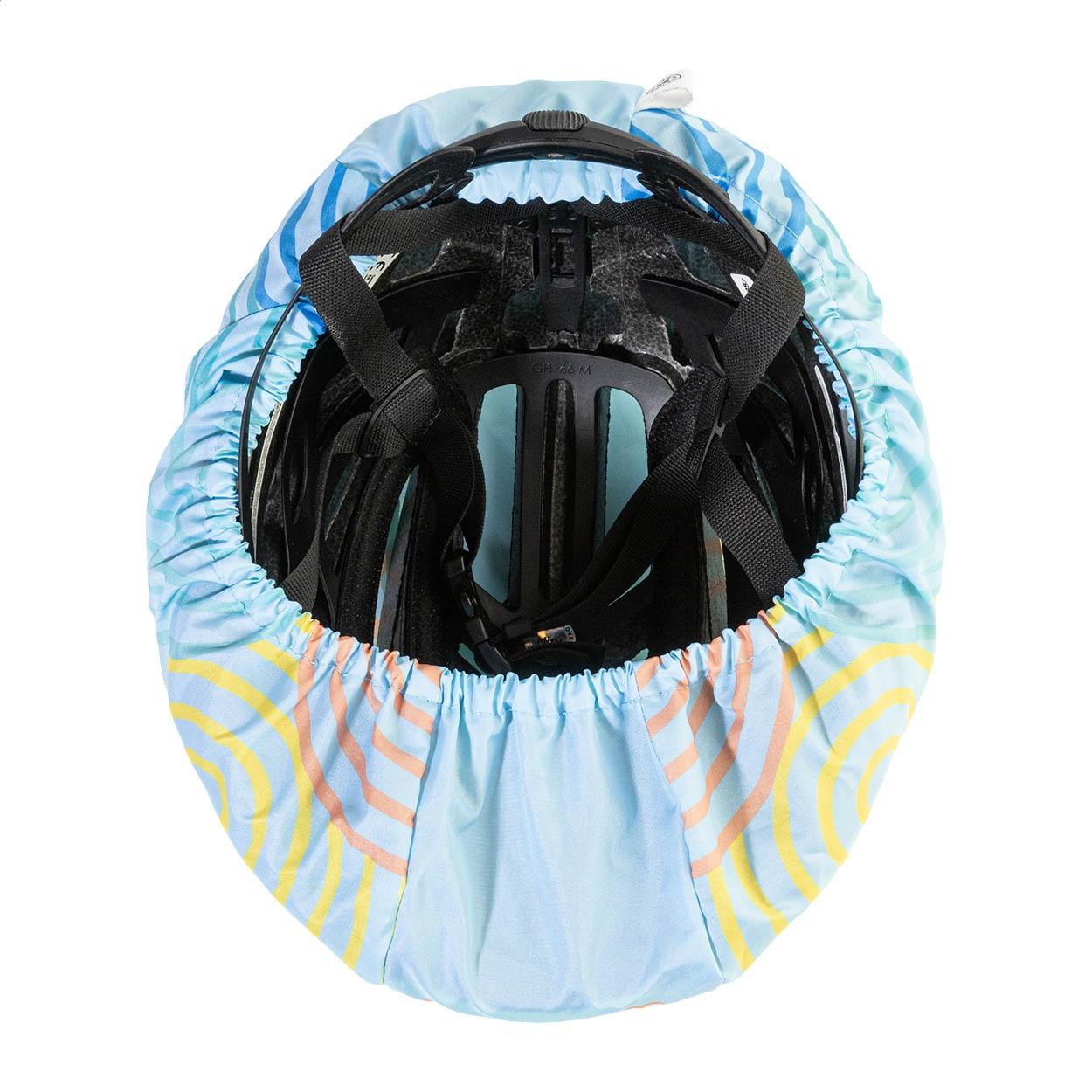 Husă personalizată pentru cască de ciclism CreaHelm Ride Alb