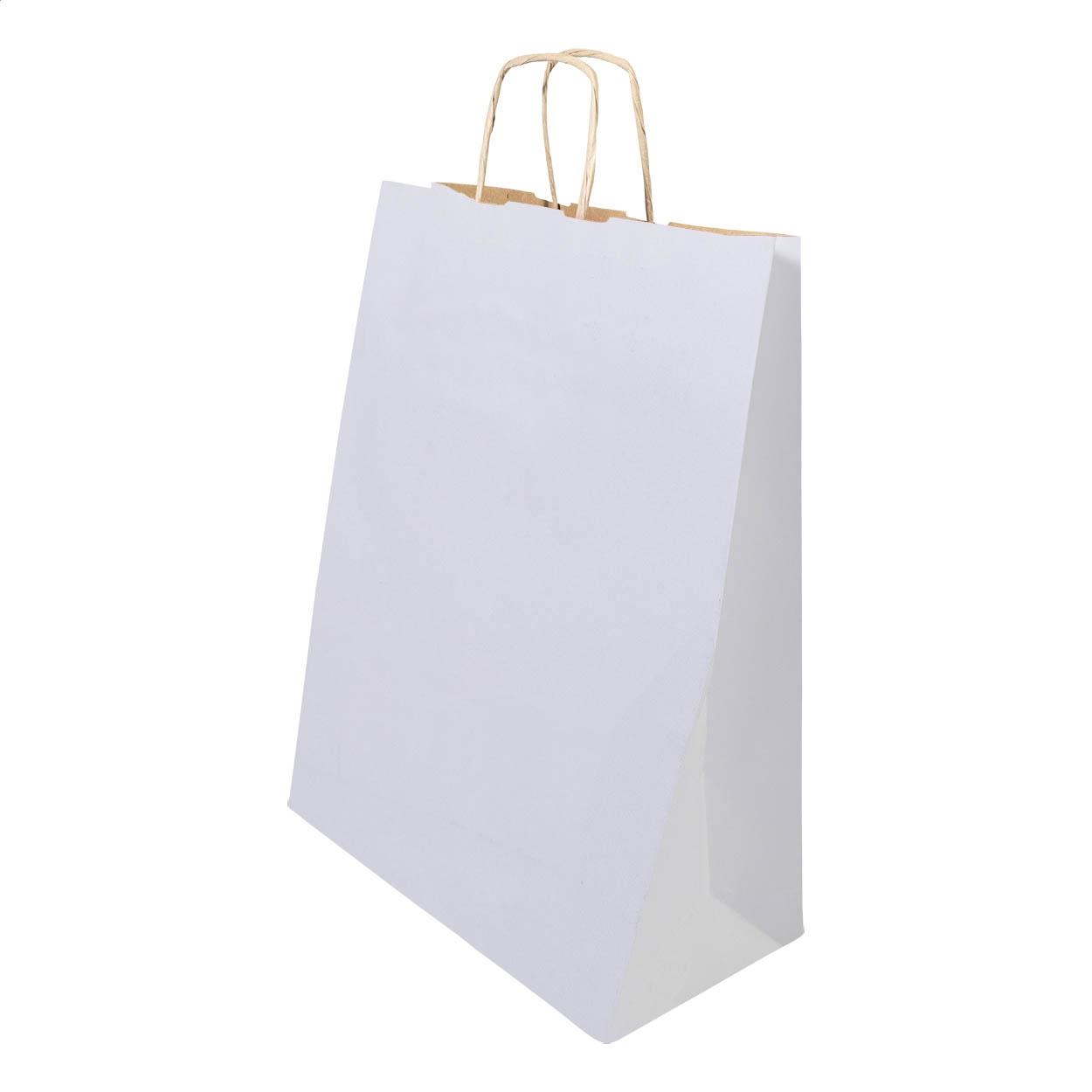 Pungă mare din hârtie pentru cadouri Papbag L Alb