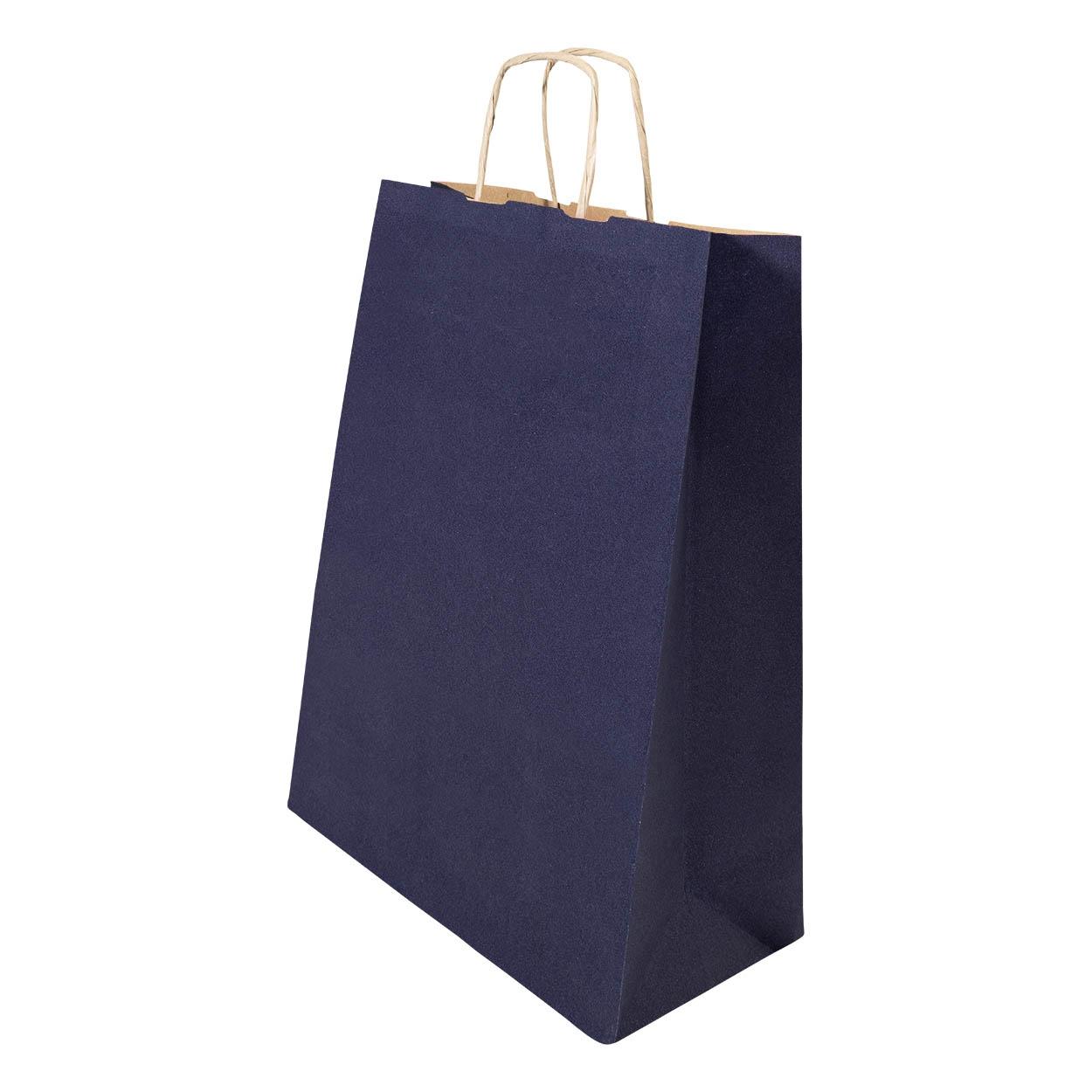 Pungă mare din hârtie pentru cadouri Papbag L albastru închis