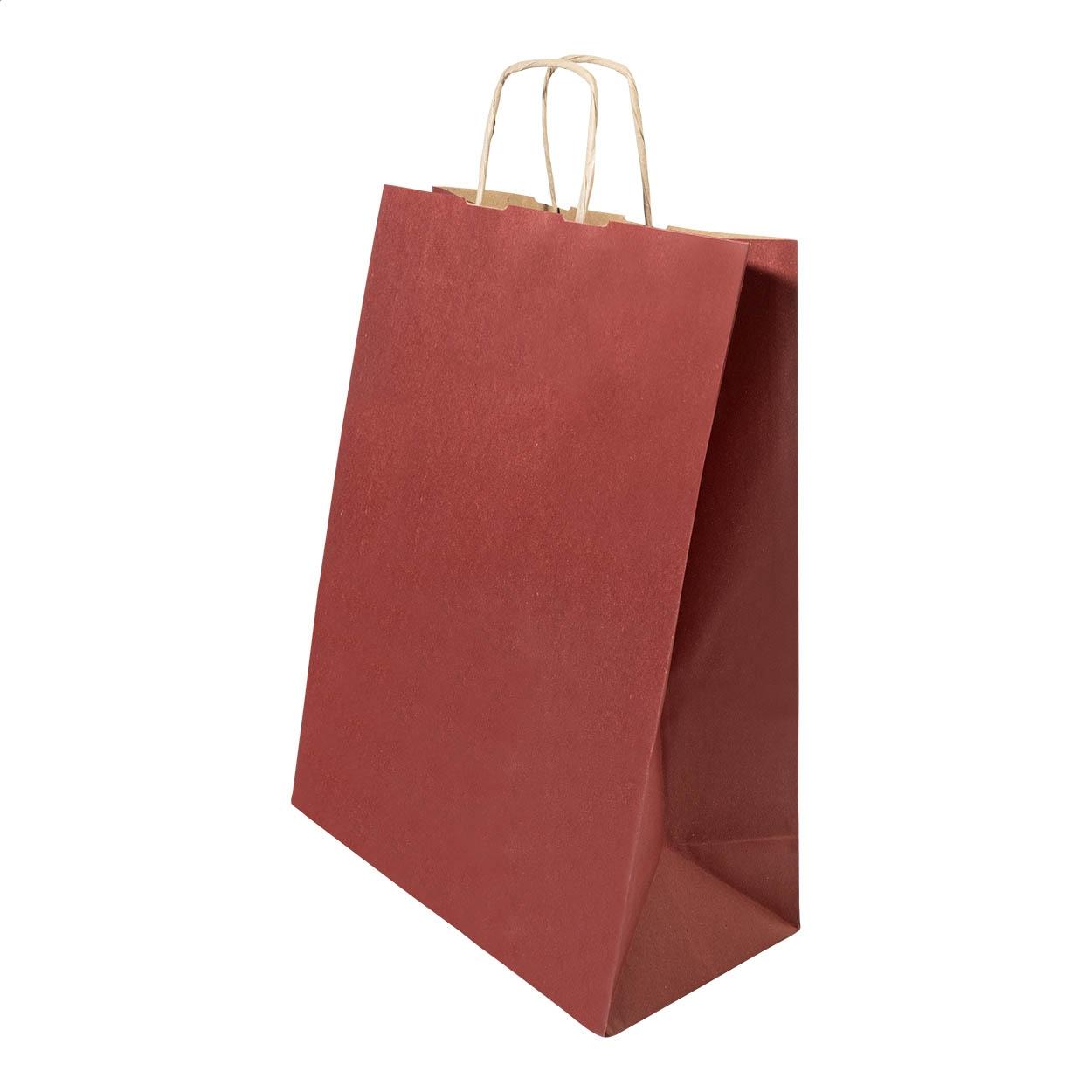 Pungă mare din hârtie pentru cadouri Papbag L burgundy