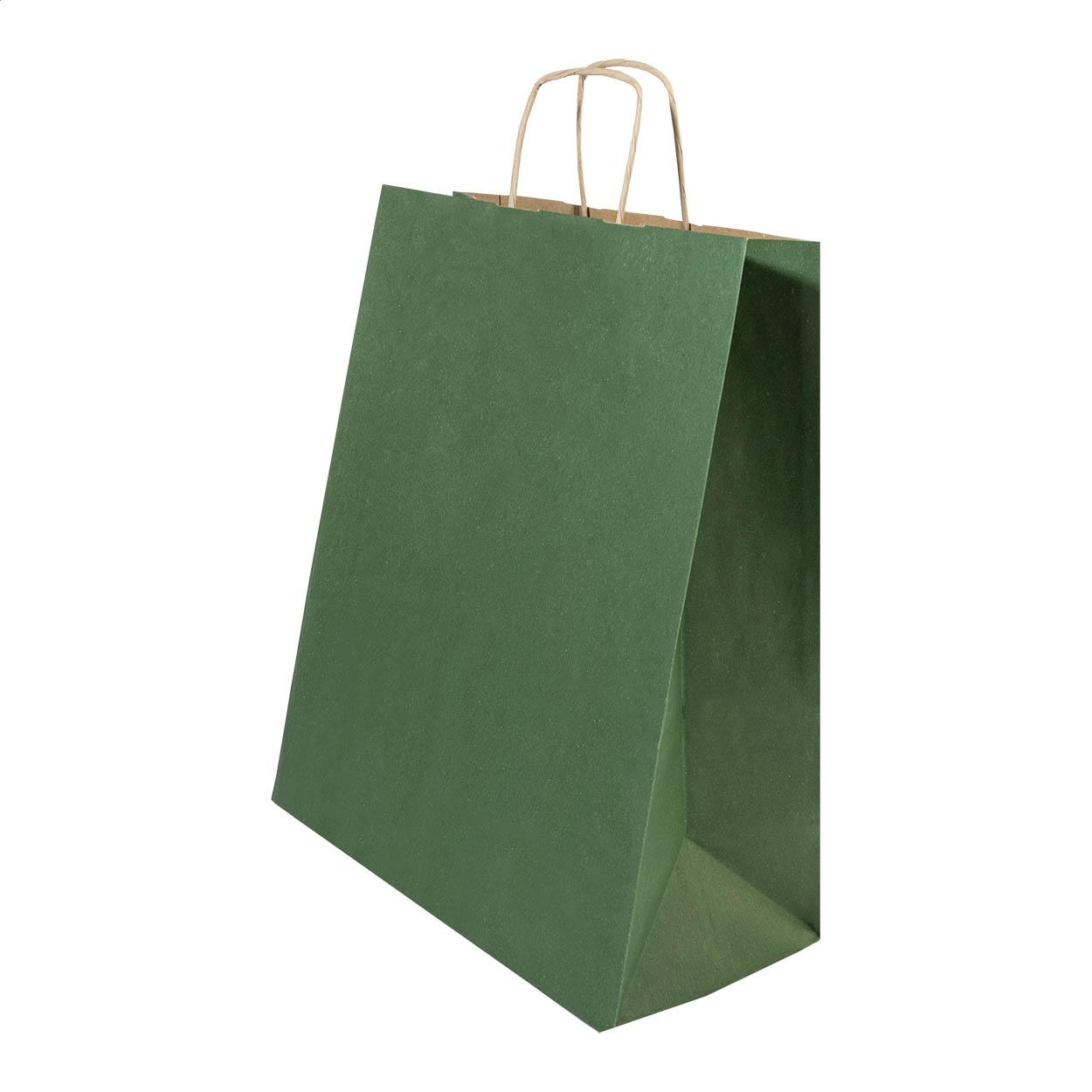 Pungă mare din hârtie pentru cadouri Papbag L Verde