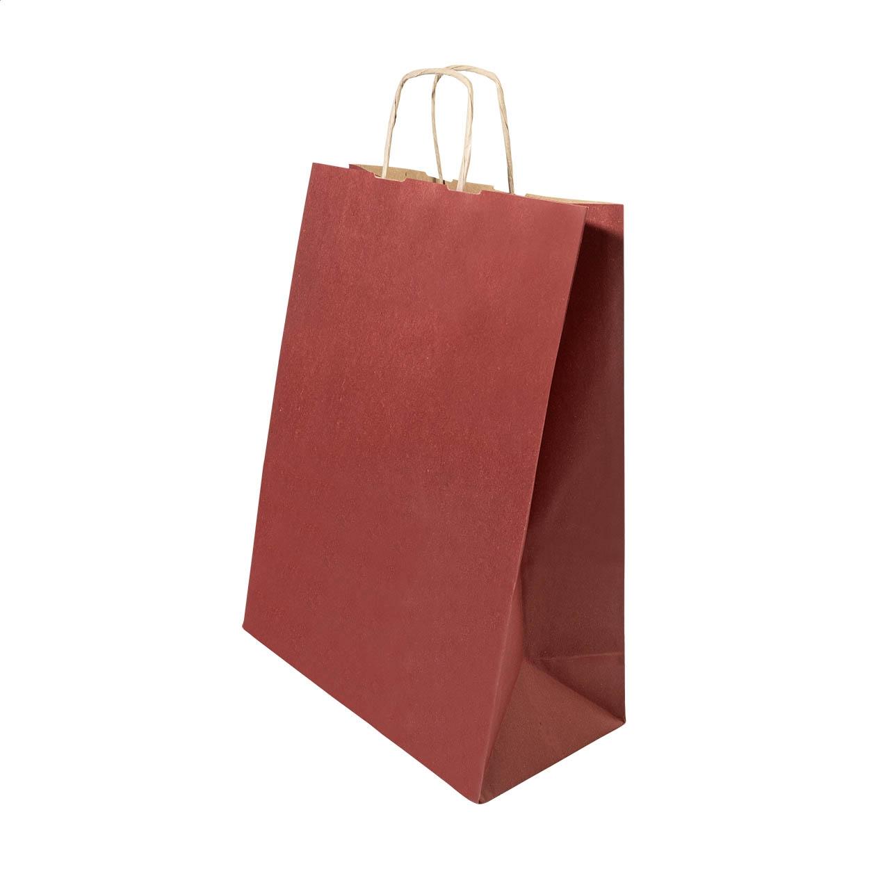 Pungă medie din hârtie pentru cadouri Papbag M burgundy