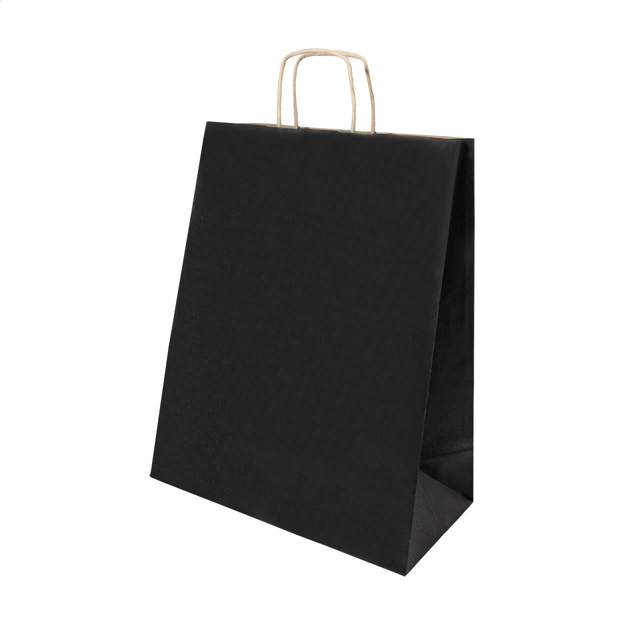 Pungă medie din hârtie pentru cadouri Papbag M Negru