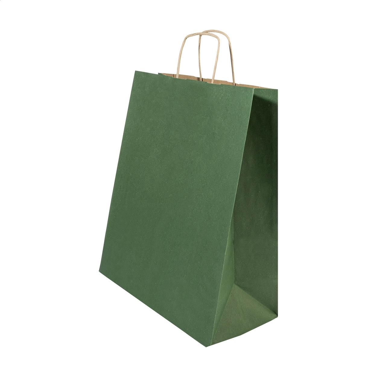 Pungă medie din hârtie pentru cadouri Papbag M Verde