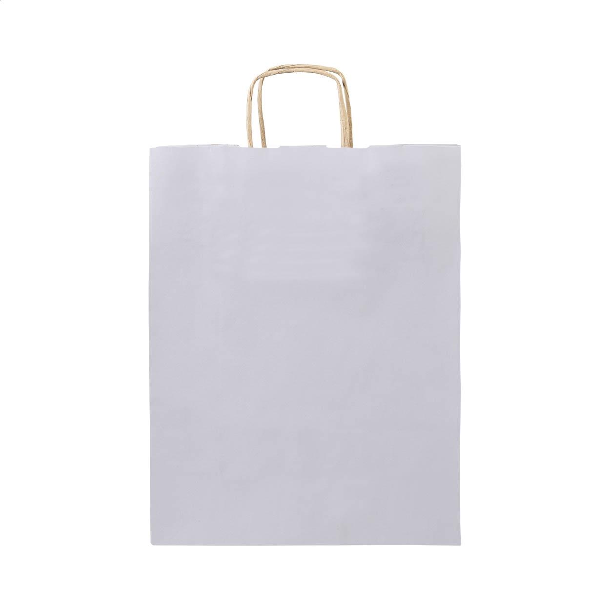 Pungă mică din hârtie pentru cadouri Papbag S Alb