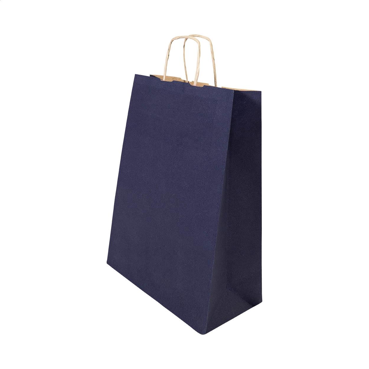 Pungă mică din hârtie pentru cadouri Papbag S albastru închis