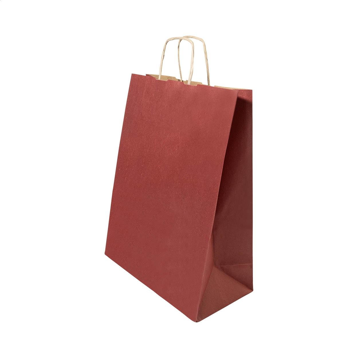 Pungă mică din hârtie pentru cadouri Papbag S burgundy