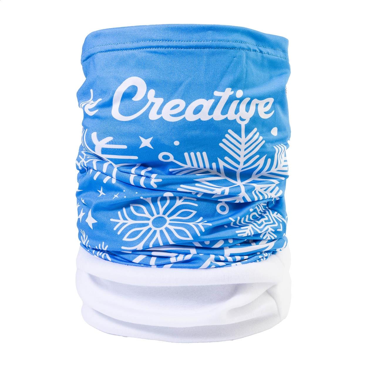 Eșarfă multifuncțională personalizată din RPET CreaScarf Winter Alb