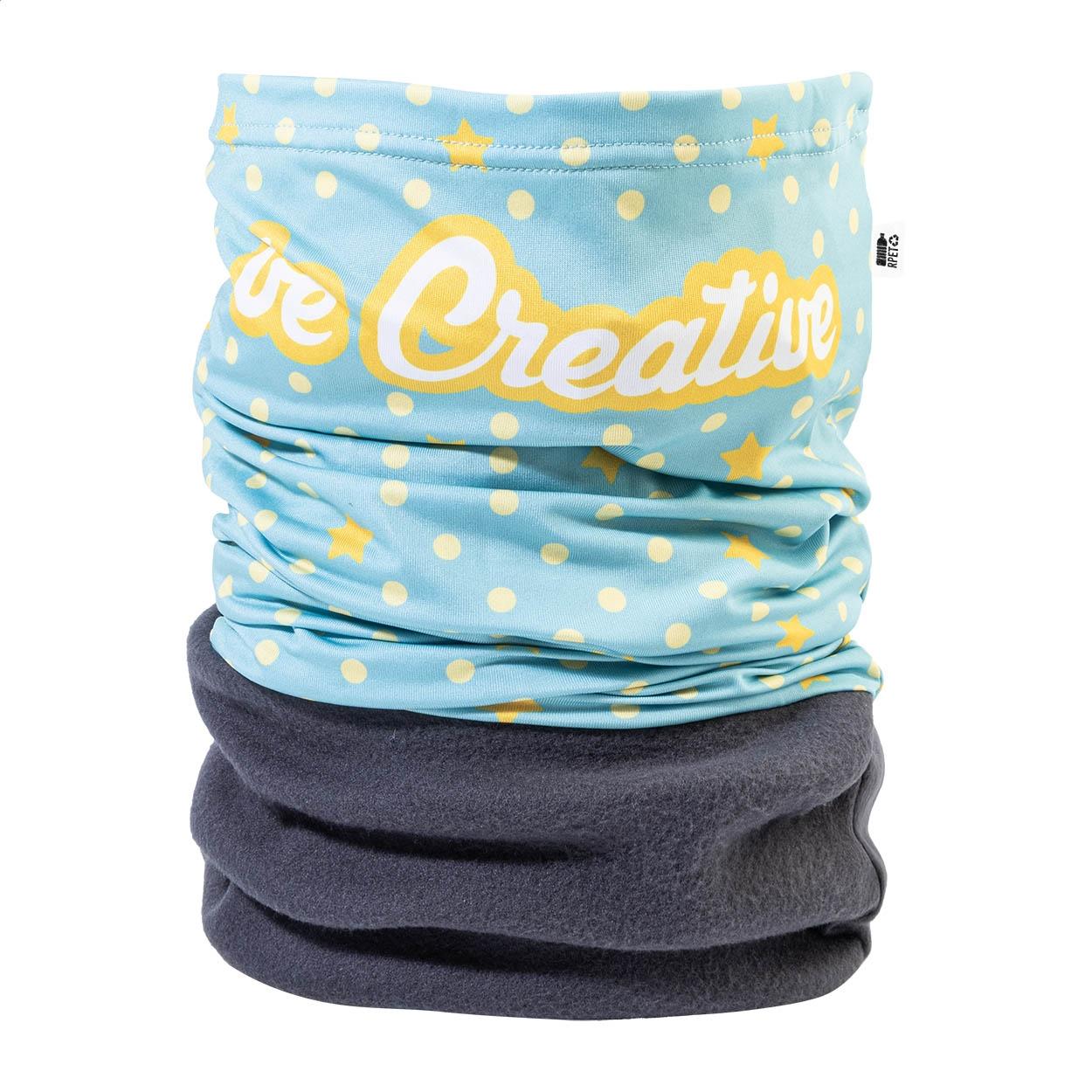 Eșarfă multifuncțională personalizată din RPET CreaScarf Winter gri
