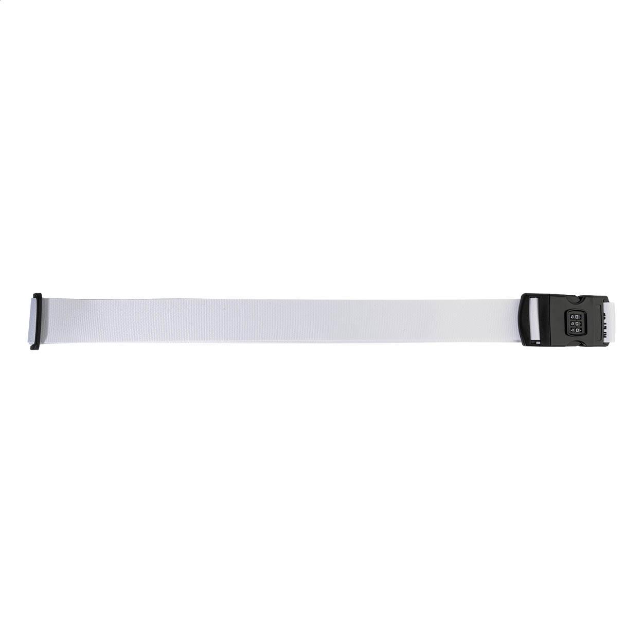 Centură personalizată pentru bagaje cu încuietoare SuboStrap Lock Alb