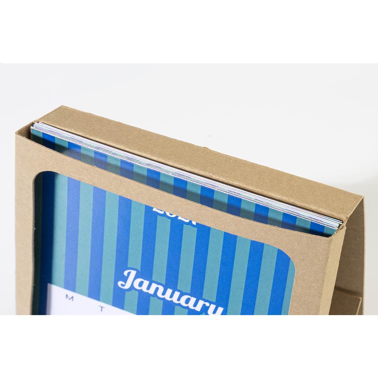 Calendar de birou personalizat CreaDate Shuffle Alb