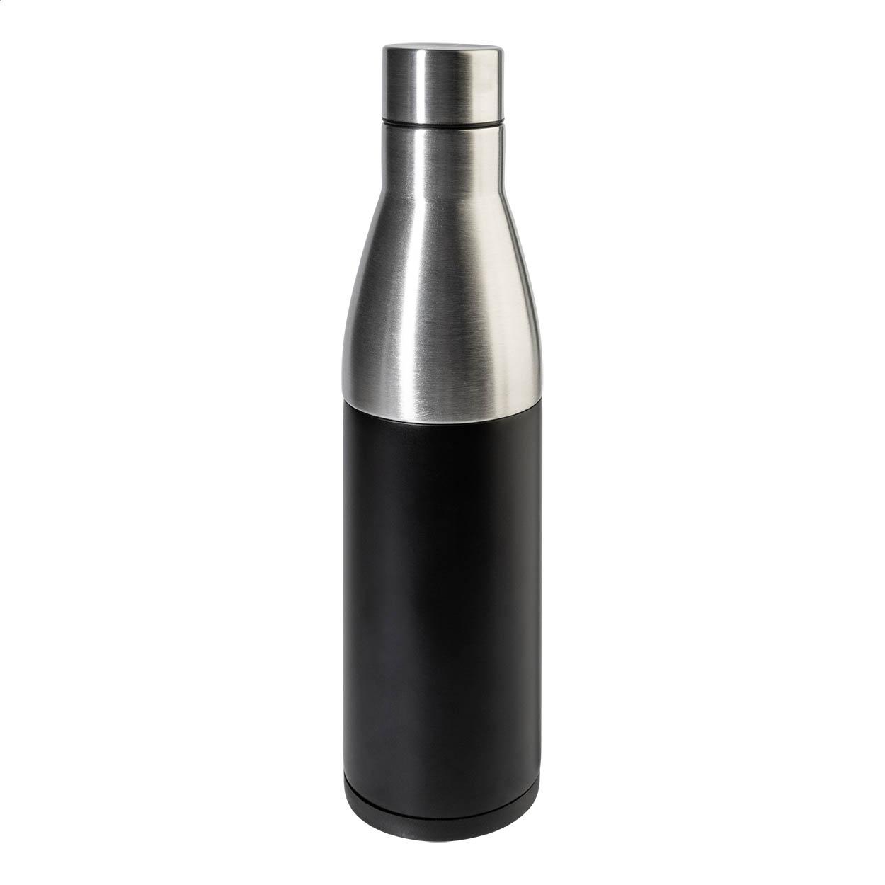 Set 2 în 1 cu sticlă și cană din oțel inoxidabil reciclat Parbat Negru