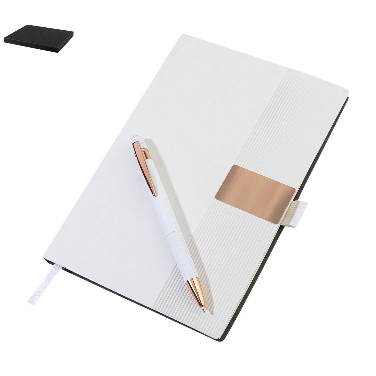 Set cu carnet și pix Rozzet Alb