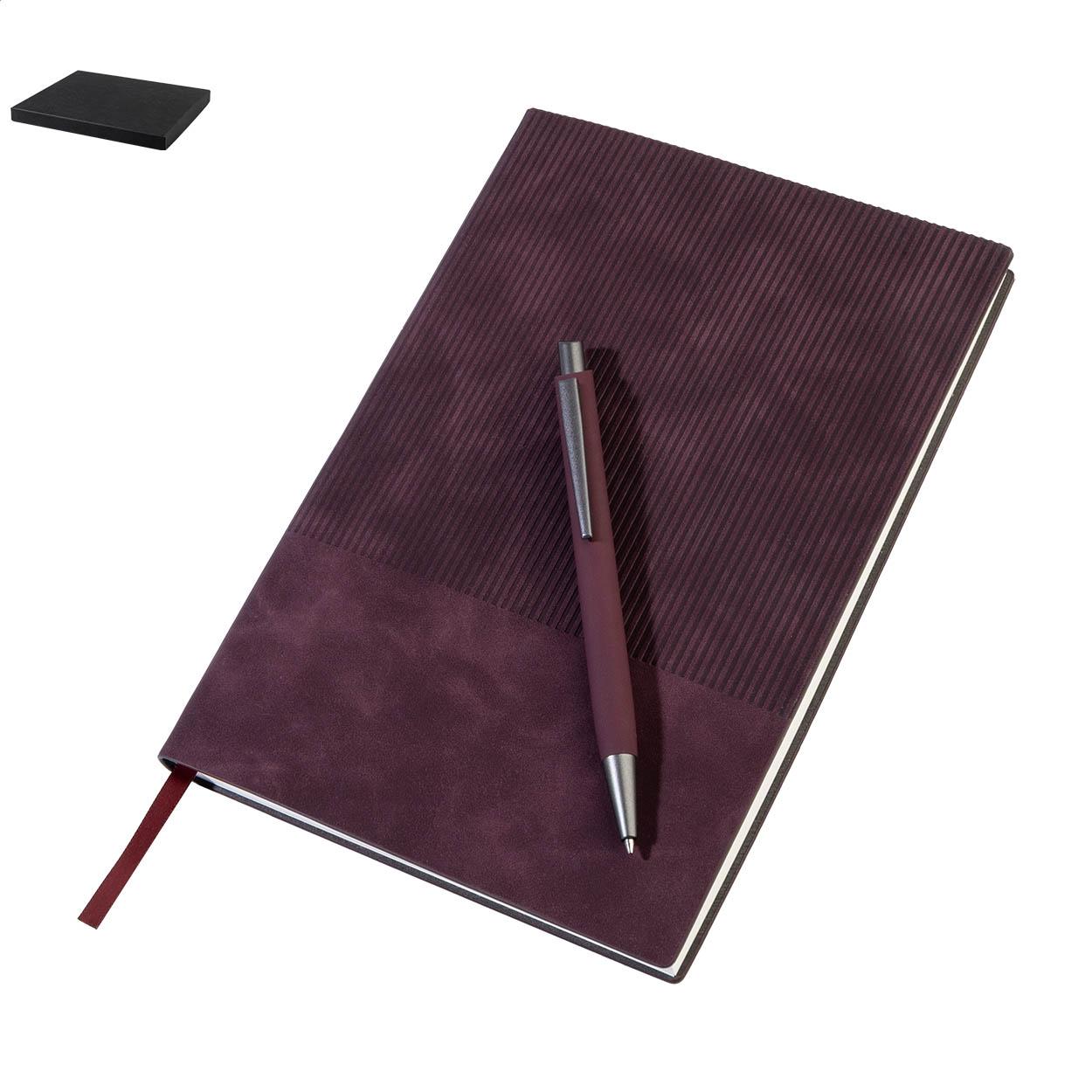 Set cu carnet și pix Strium burgundy