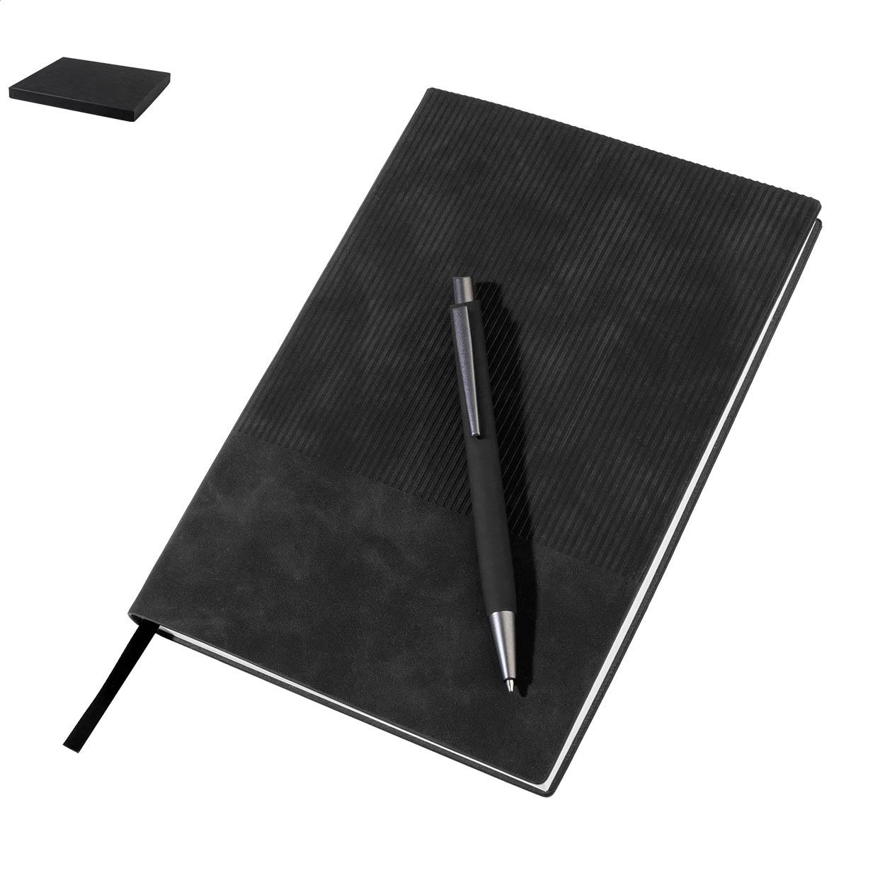 Set cu carnet și pix Strium Negru