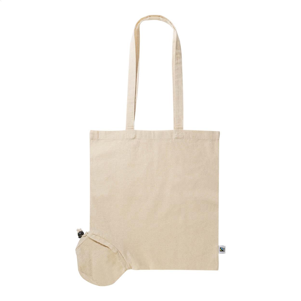 Sacoșă de cumpărături pliabilă Fairtrade Fershop Fold natural