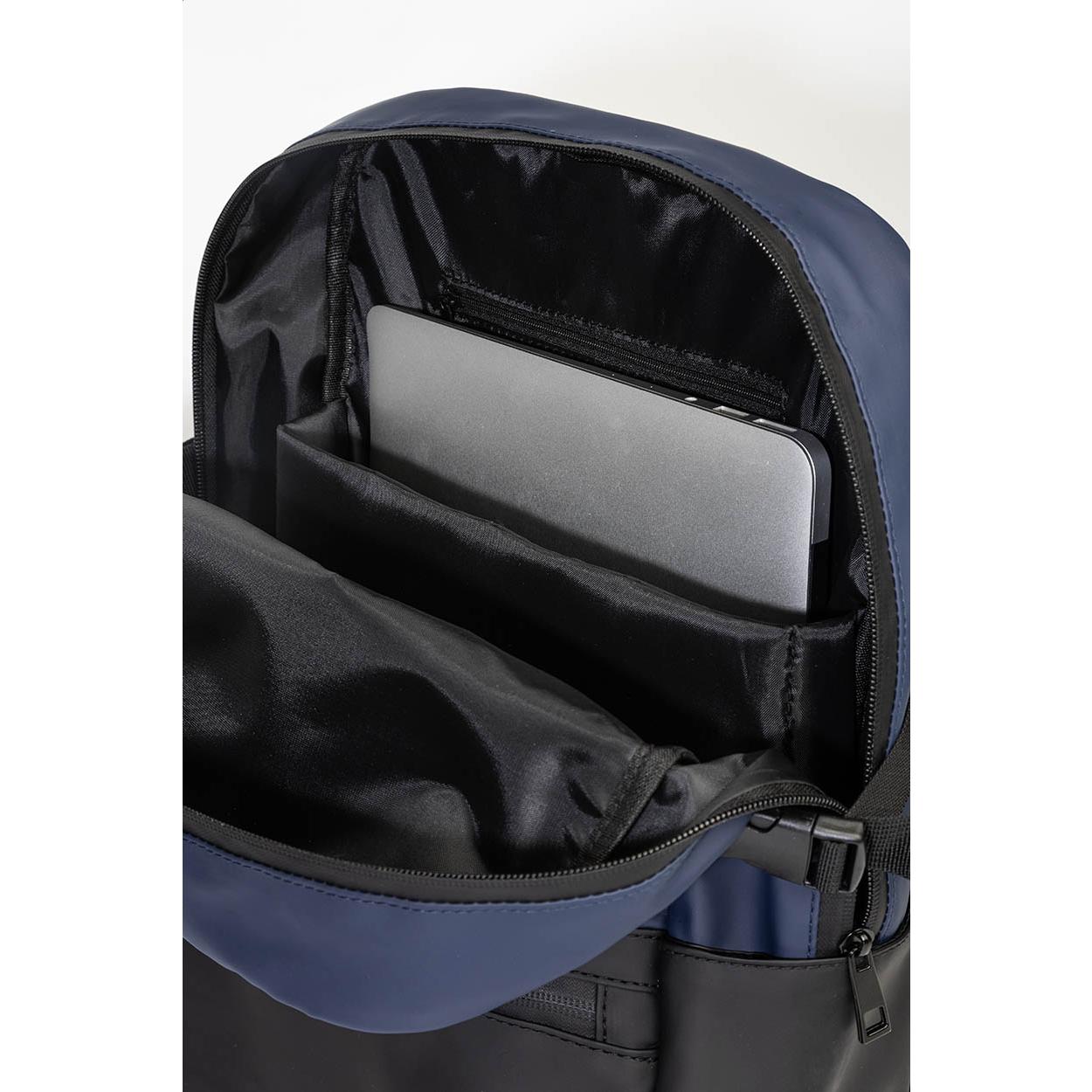 Rucsac din PU reciclat Boulton albastru închis