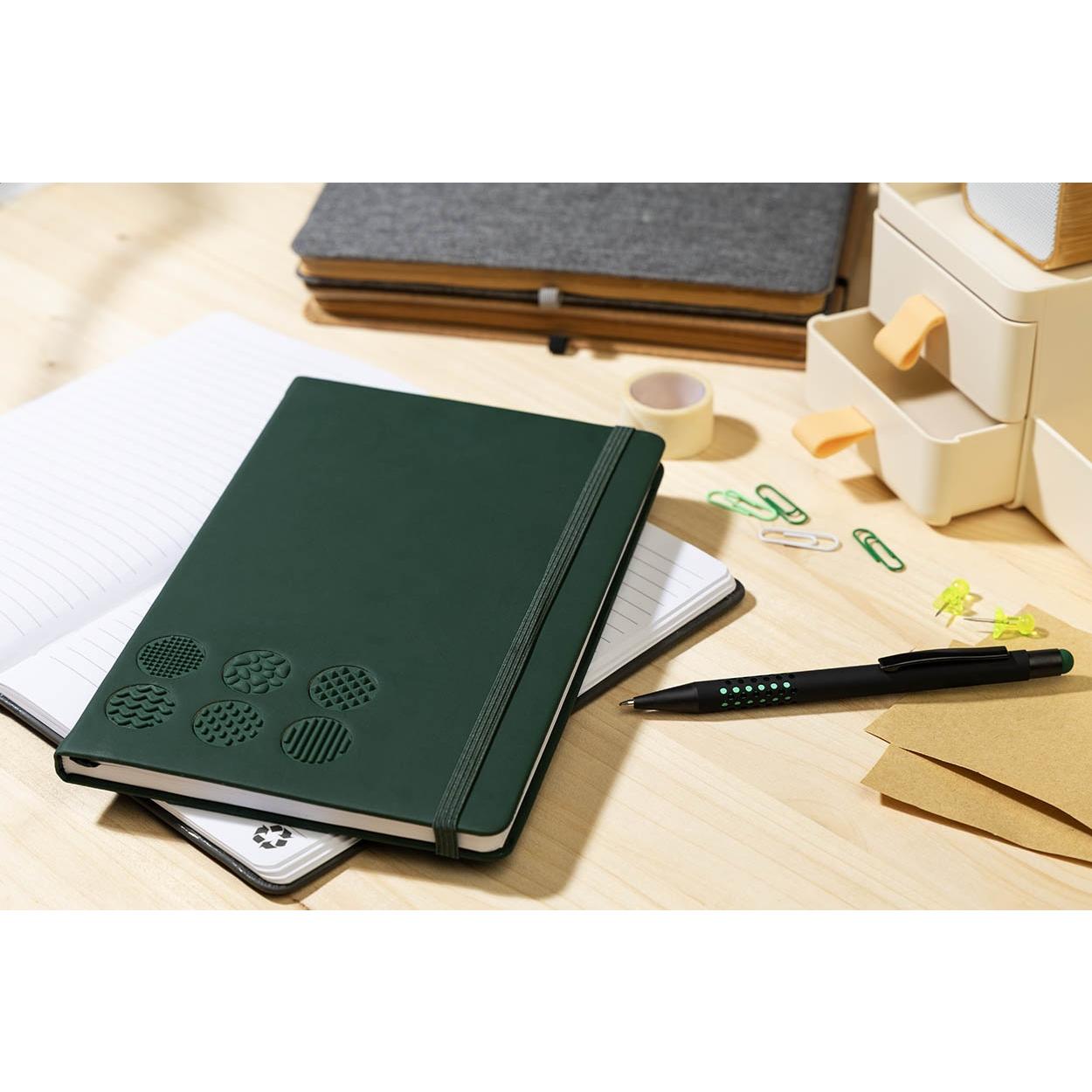 Carnet antistres din PU reciclat Senspuk Verde
