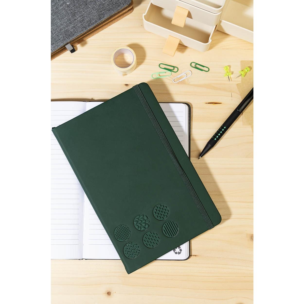 Carnet antistres din PU reciclat Senspuk Verde
