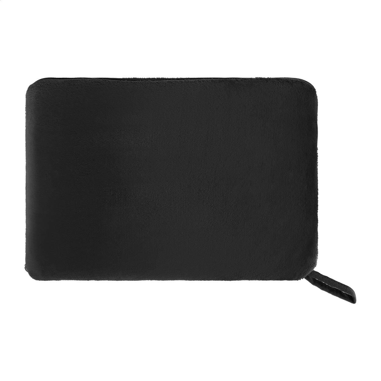 Set de călătorie 2 în 1 cu pătură și pernă Napwrap Negru