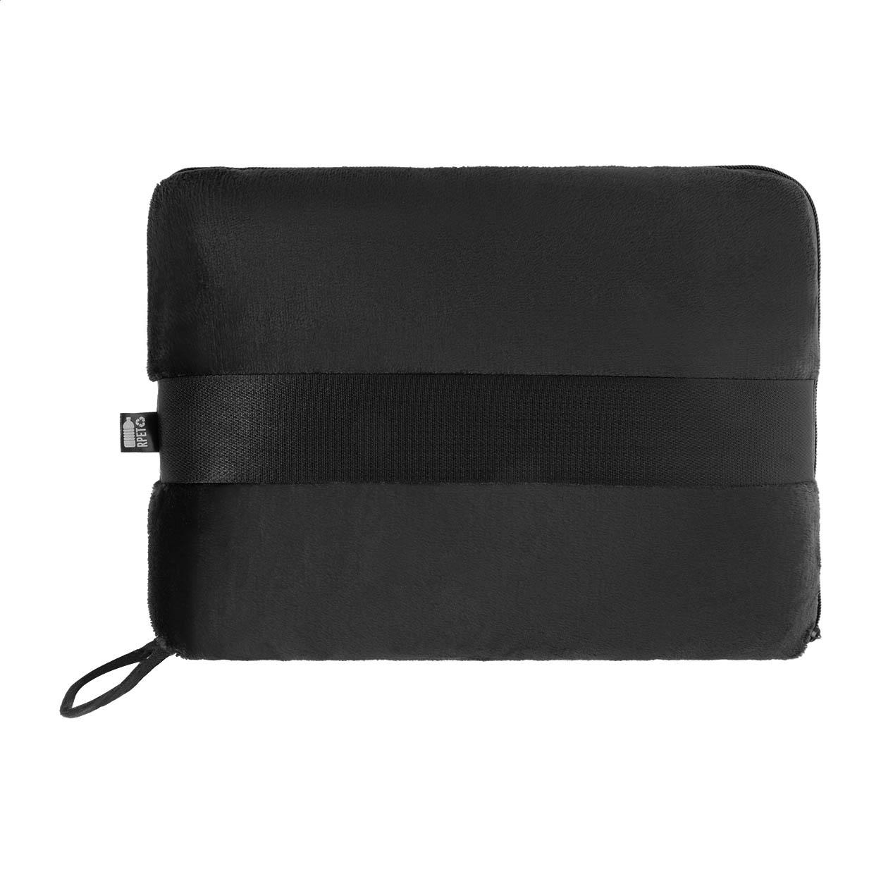 Set de călătorie 2 în 1 cu pătură și pernă Napwrap Negru