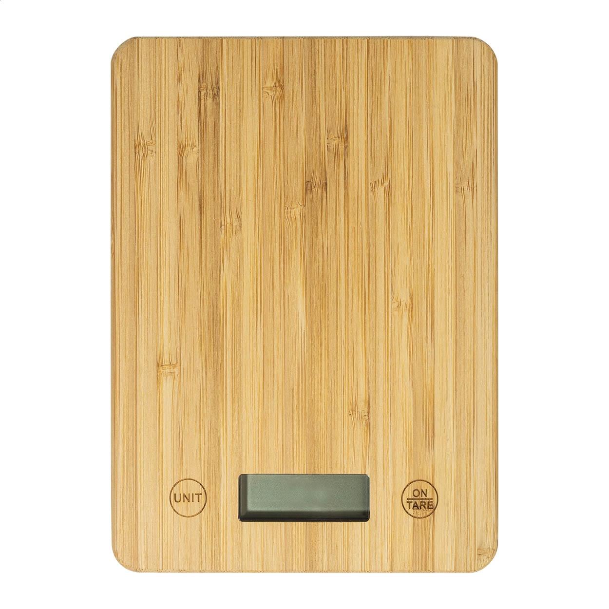 Cântar de bucătărie reîncărcabil BamCook natural