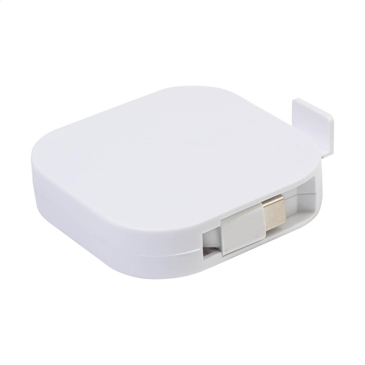 Cablu USB-C de 60 W din ABS reciclat Hobsle Alb