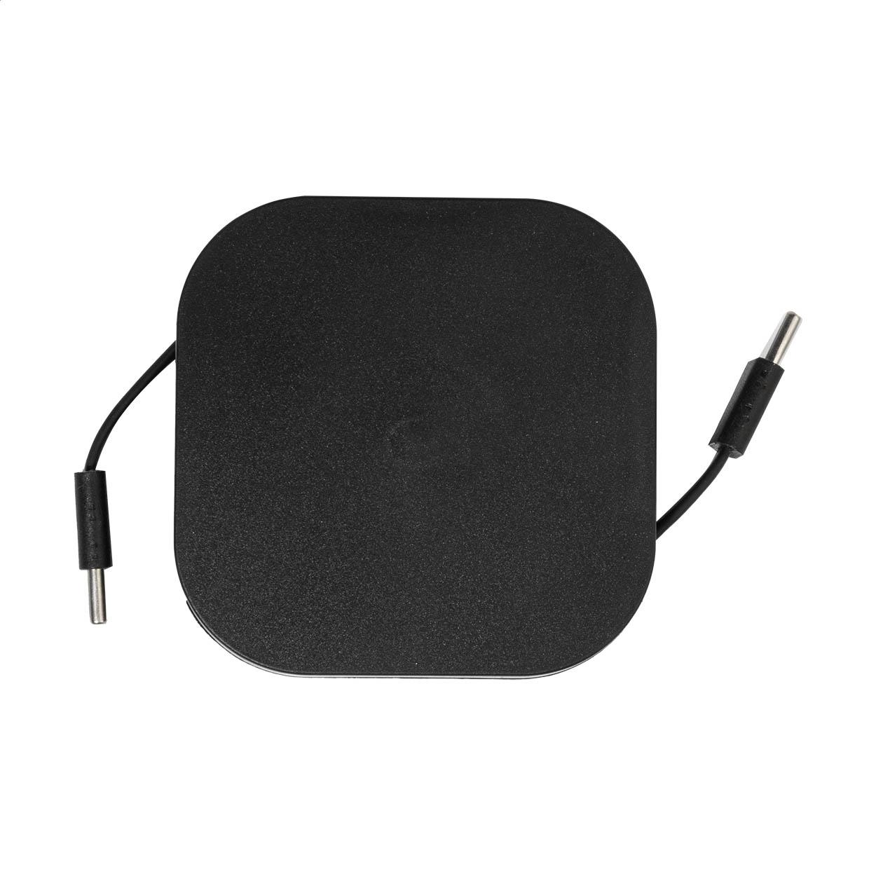 Cablu USB-C de 60 W din ABS reciclat Hobsle Negru
