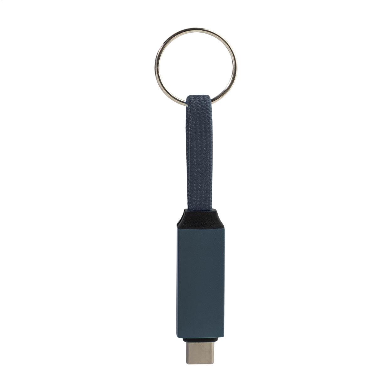 Breloc cu cablu USB-C de 60 W Keycab albastru închis