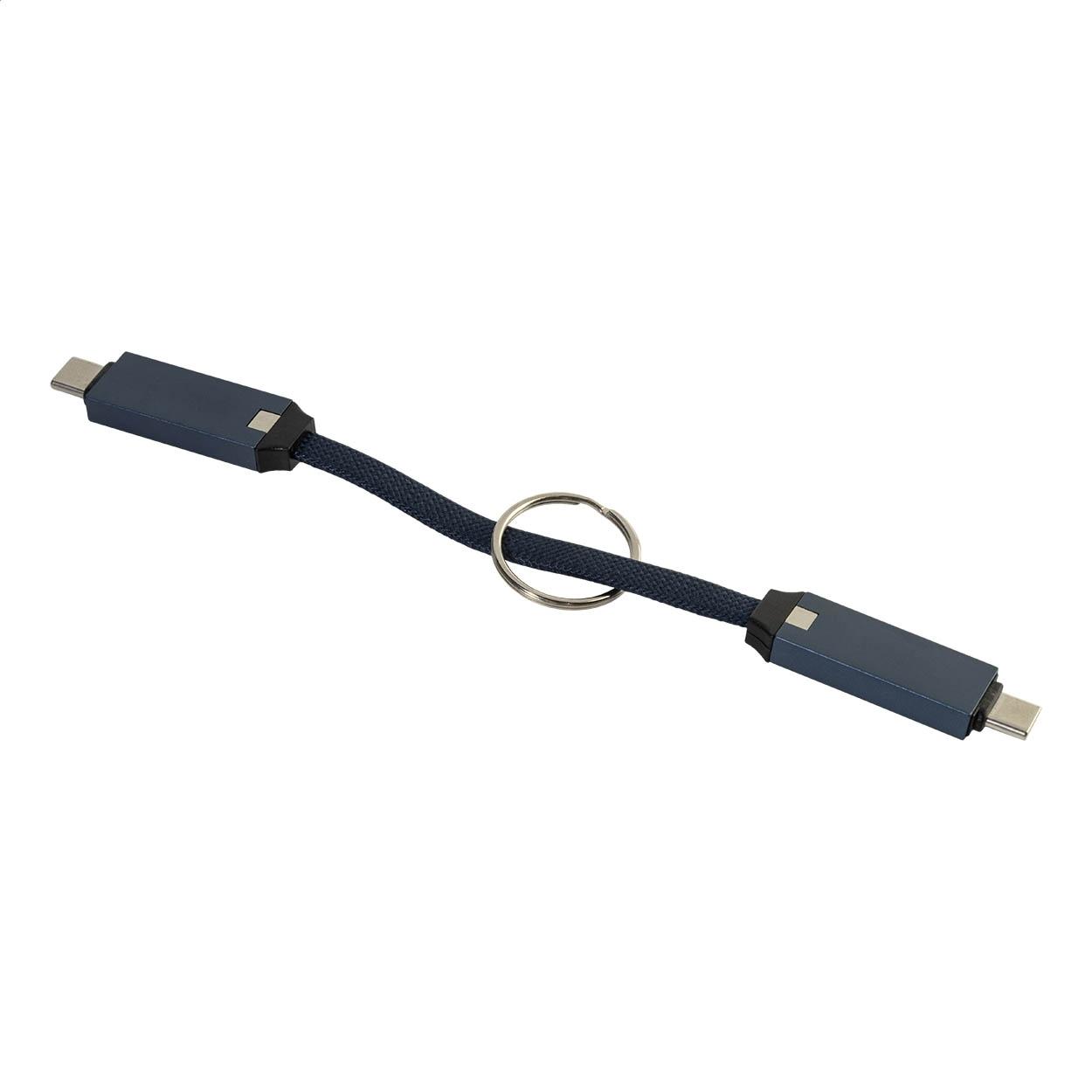Breloc cu cablu USB-C de 60 W Keycab albastru închis