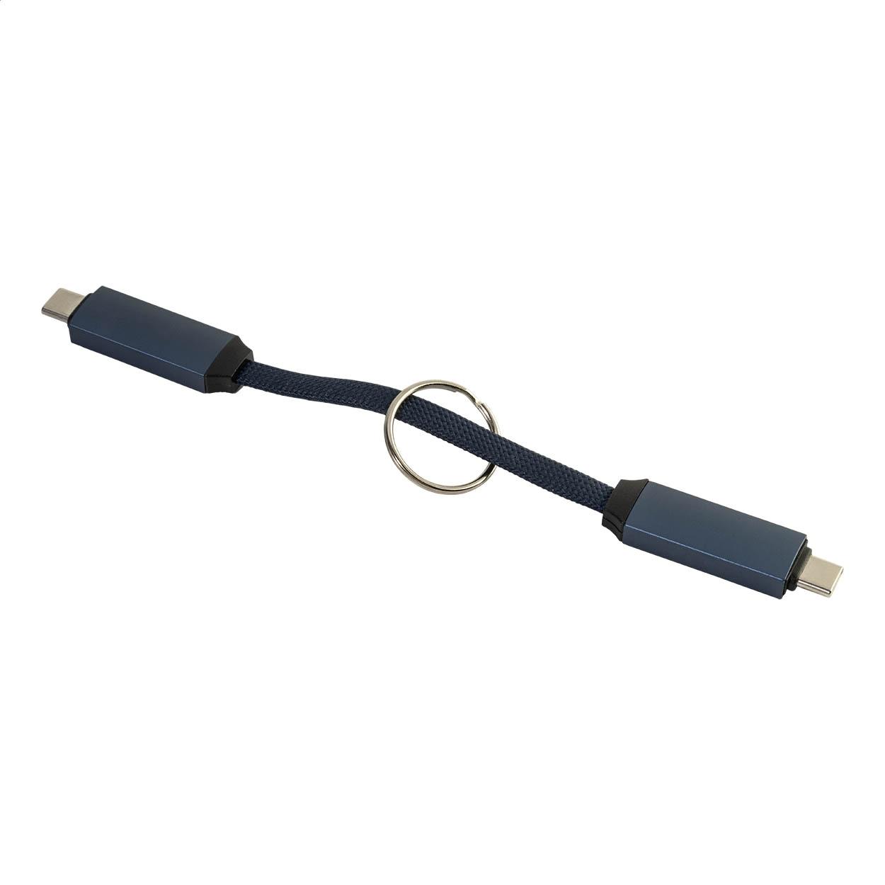 Breloc cu cablu USB-C de 60 W Keycab albastru închis