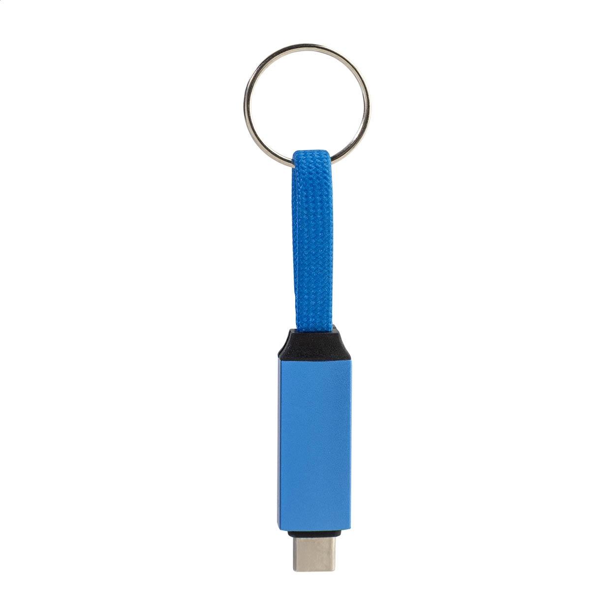 Breloc cu cablu USB-C de 60 W Keycab Albastru