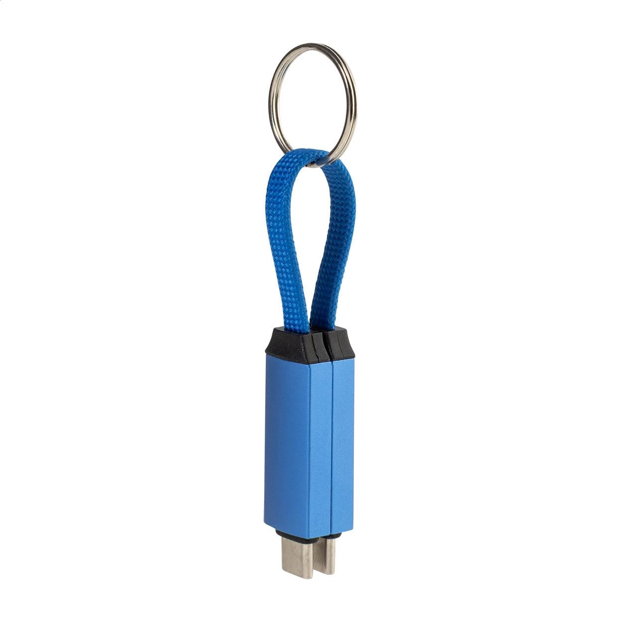 Breloc cu cablu USB-C de 60 W Keycab Albastru