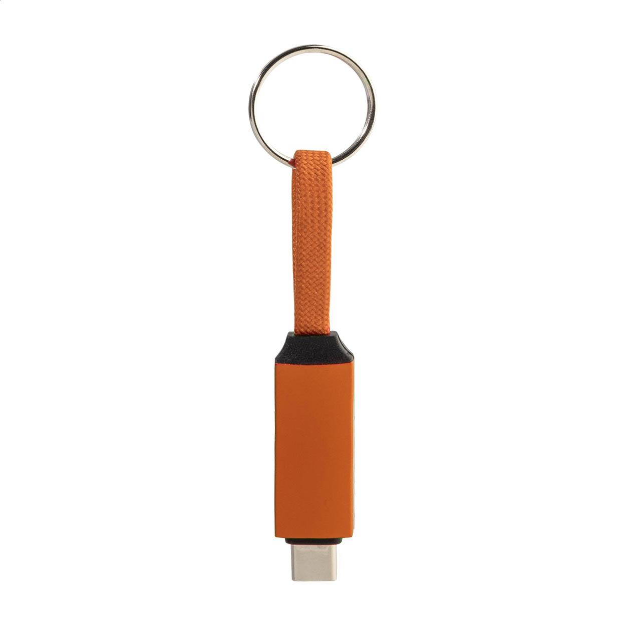 Breloc cu cablu USB-C de 60 W Keycab portocaliu